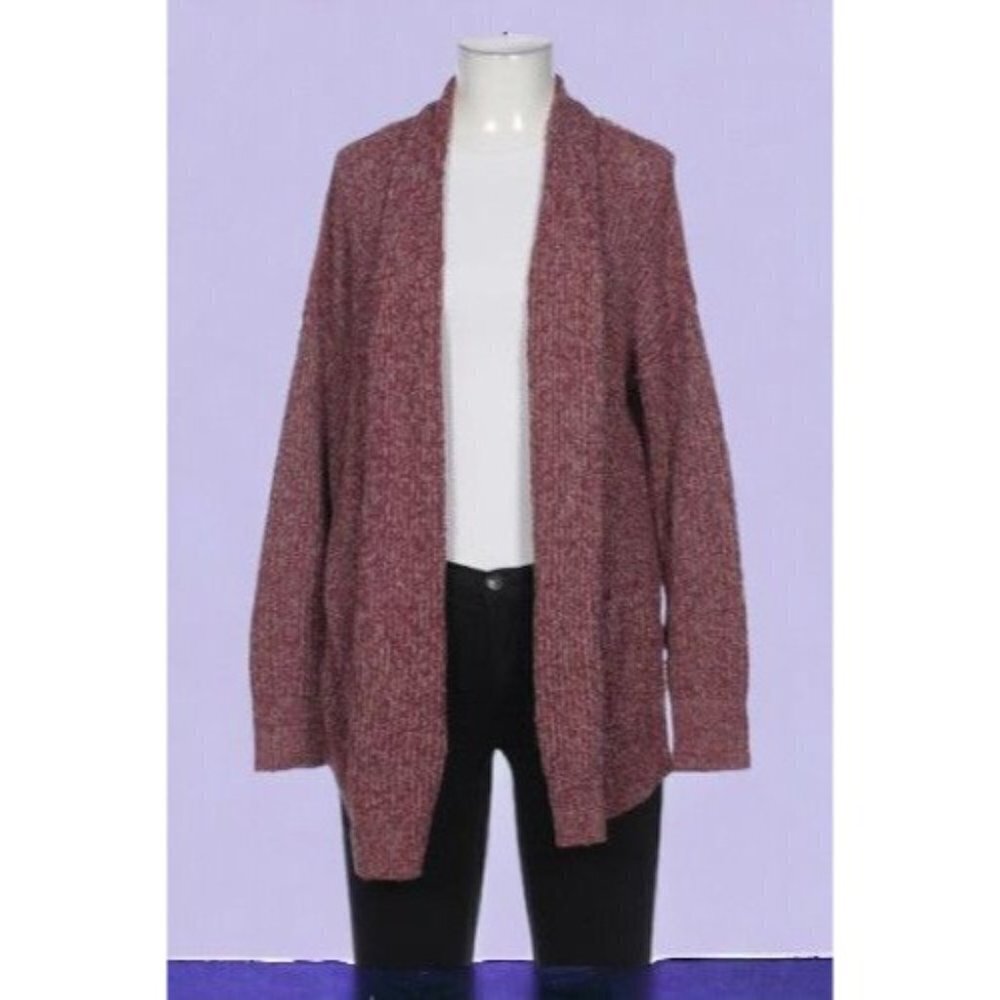 Abercrombie & Fitch oversized long sleeve purple cardigan duster sweater medium - Picture 5 of 7